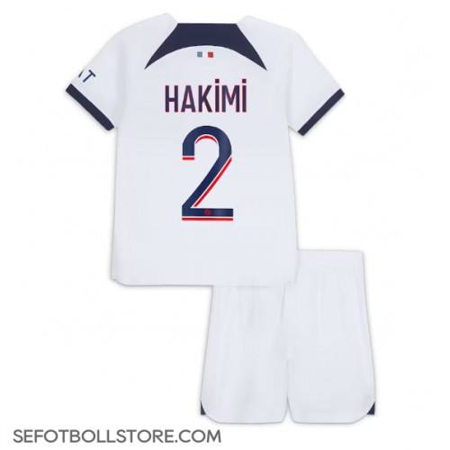 Paris Saint-Germain Achraf Hakimi #2 Replika babykläder Bortaställ Barn 2023-24 Kortärmad (+ korta byxor)
